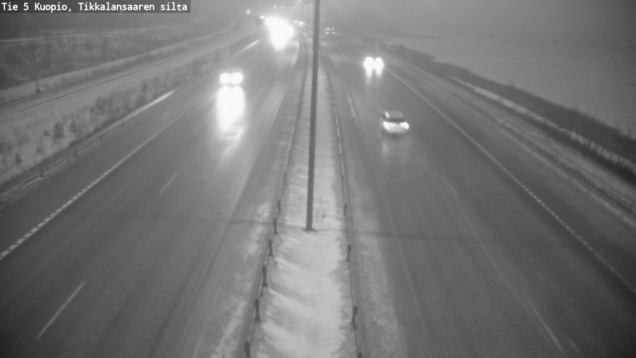Weather Camera Image Road 5 Kuopio, Tikkalansaari, Kuopio, Pohjois-Savo