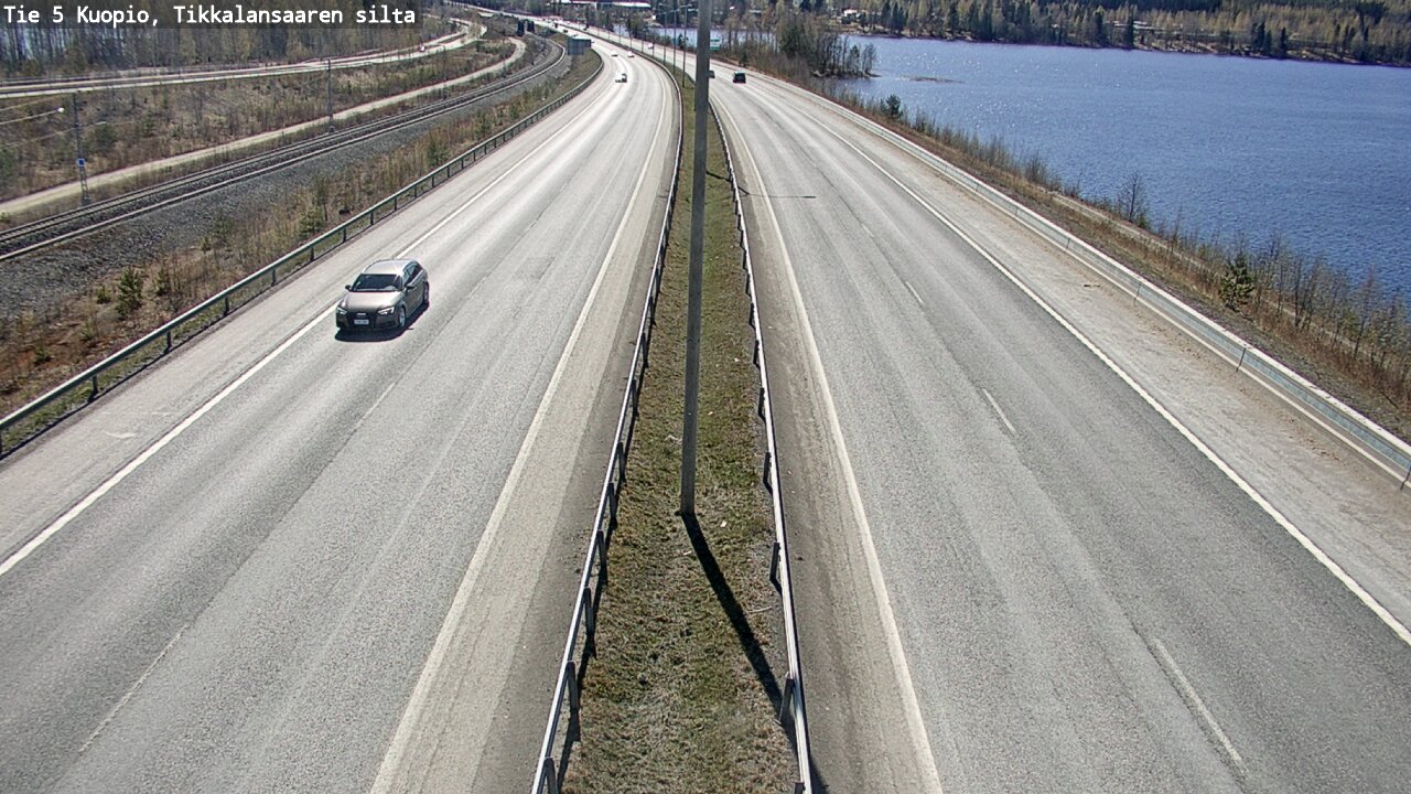 Weather Camera Image Road 5 Kuopio, Tikkalansaari, Kuopio, Pohjois-Savo