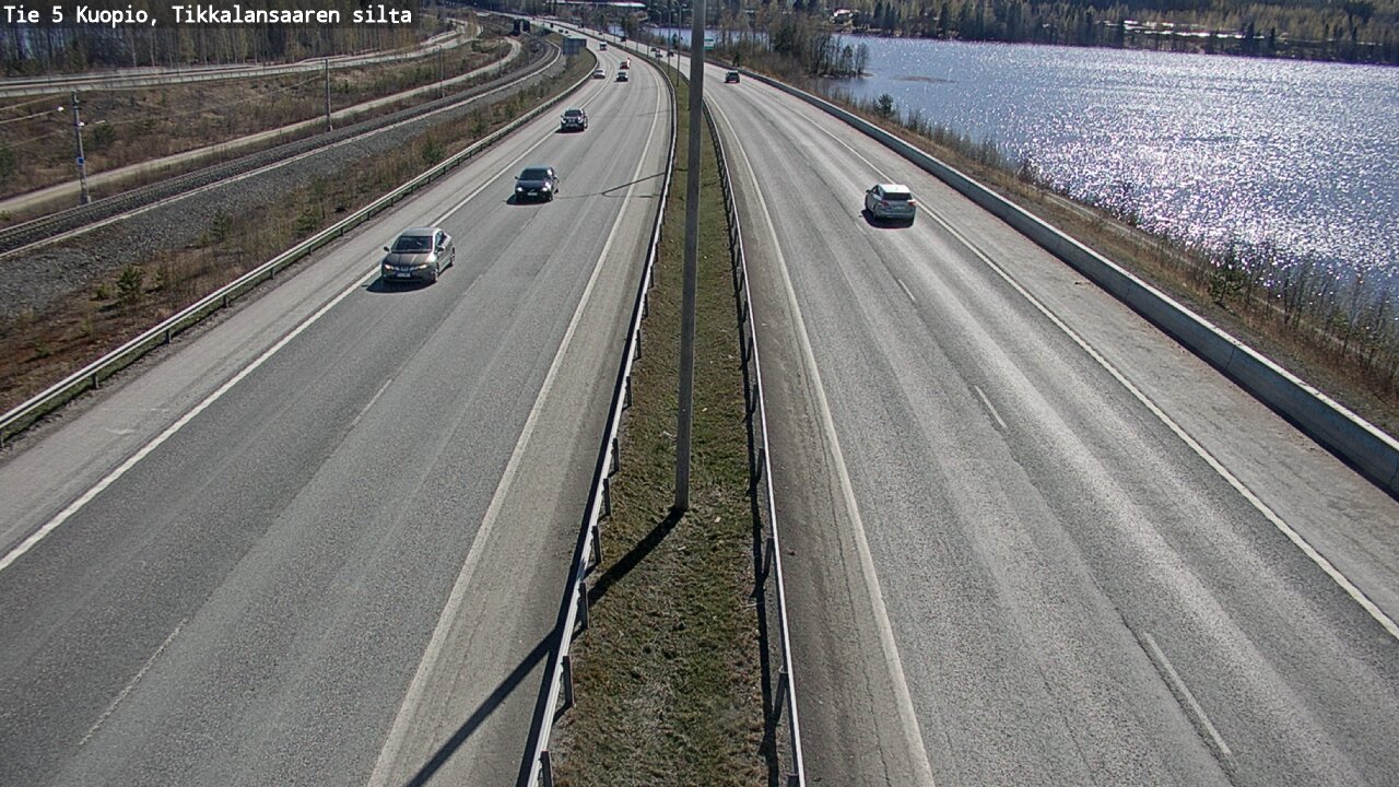 Weather Camera Image Road 5 Kuopio, Tikkalansaari, Kuopio, Pohjois-Savo