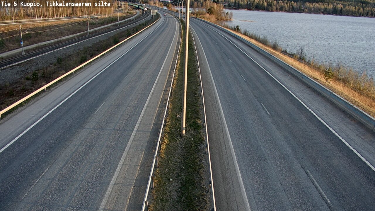 Weather Camera Image Road 5 Kuopio, Tikkalansaari, Kuopio, Pohjois-Savo