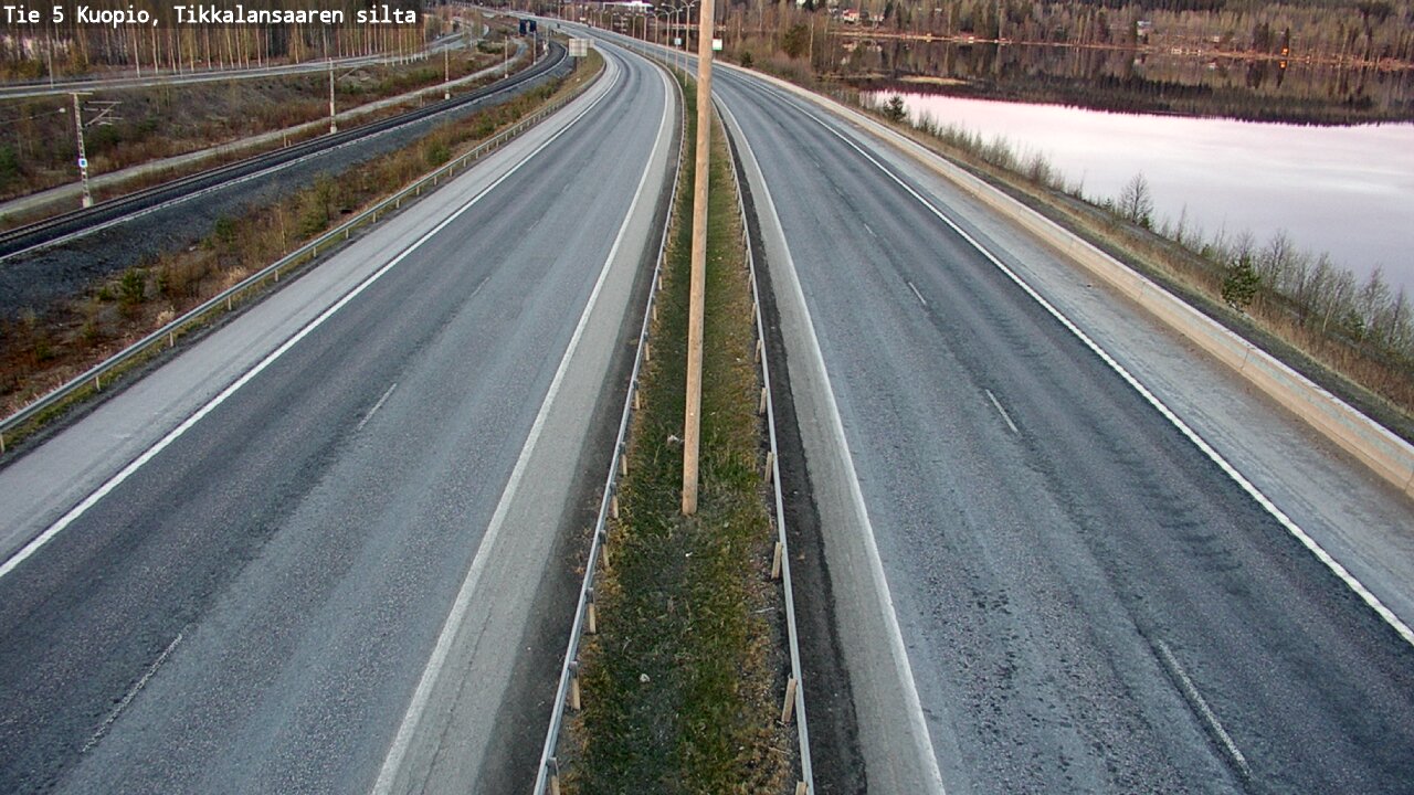 Weather Camera Image Väg 5 Kuopio, Tikkalansaari, Kuopio, Pohjois-Savo