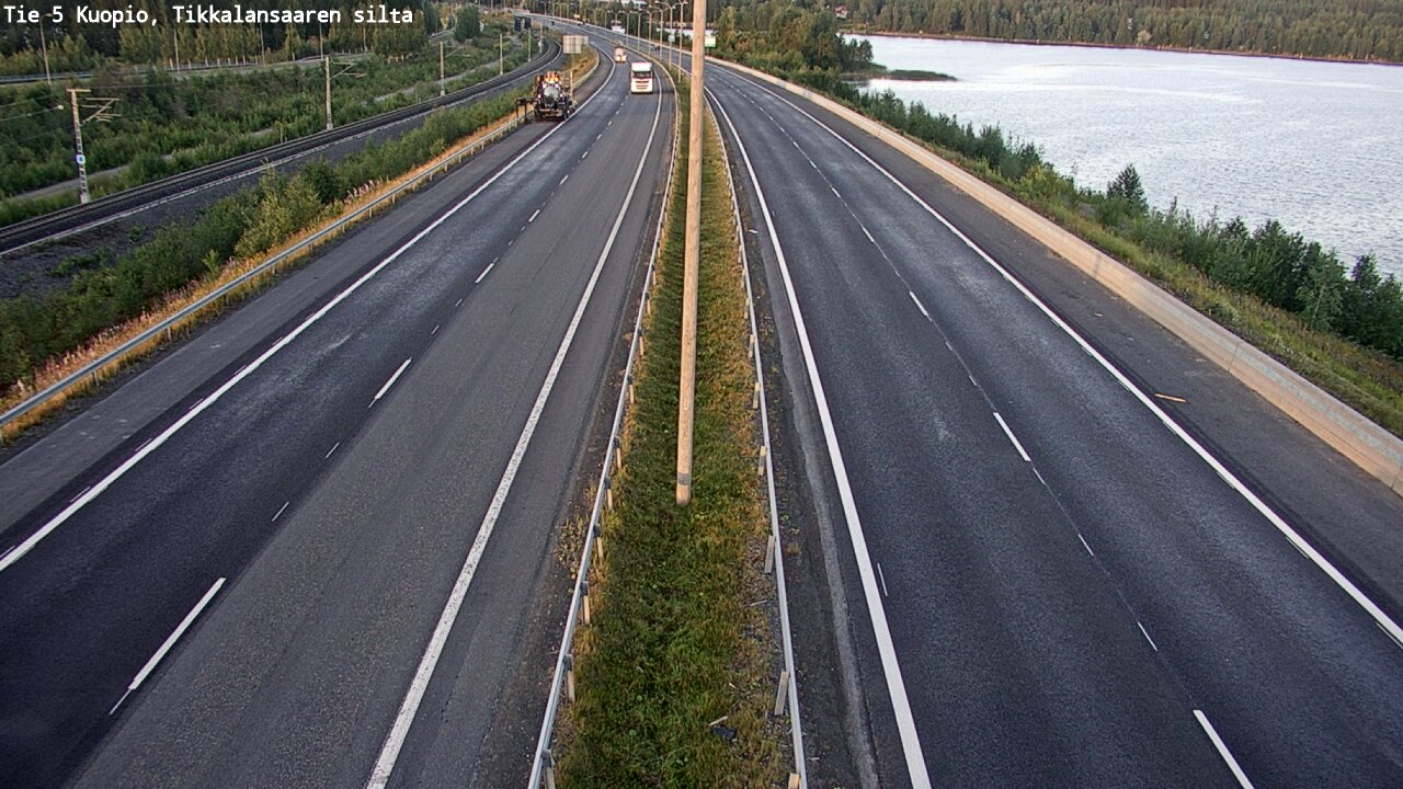 Weather Camera Image Road 5 Kuopio, Tikkalansaari, Kuopio, Pohjois-Savo