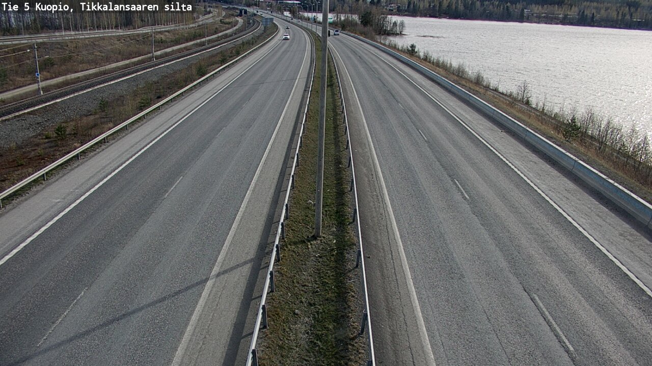 Weather Camera Image Road 5 Kuopio, Tikkalansaari, Kuopio, Pohjois-Savo