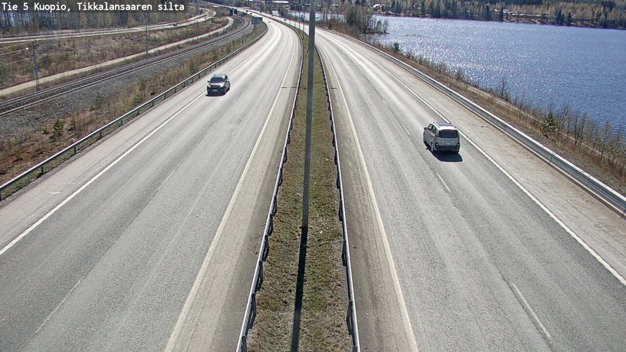 Weather Camera Image Road 5 Kuopio, Tikkalansaari, Kuopio, Pohjois-Savo
