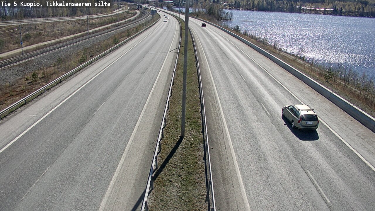 Weather Camera Image Road 5 Kuopio, Tikkalansaari, Kuopio, Pohjois-Savo