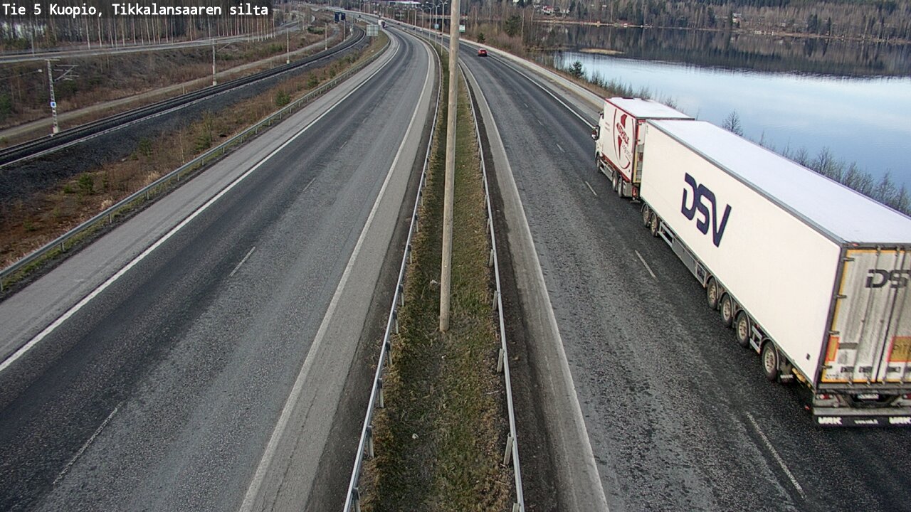 Weather Camera Image Road 5 Kuopio, Tikkalansaari, Kuopio, Pohjois-Savo