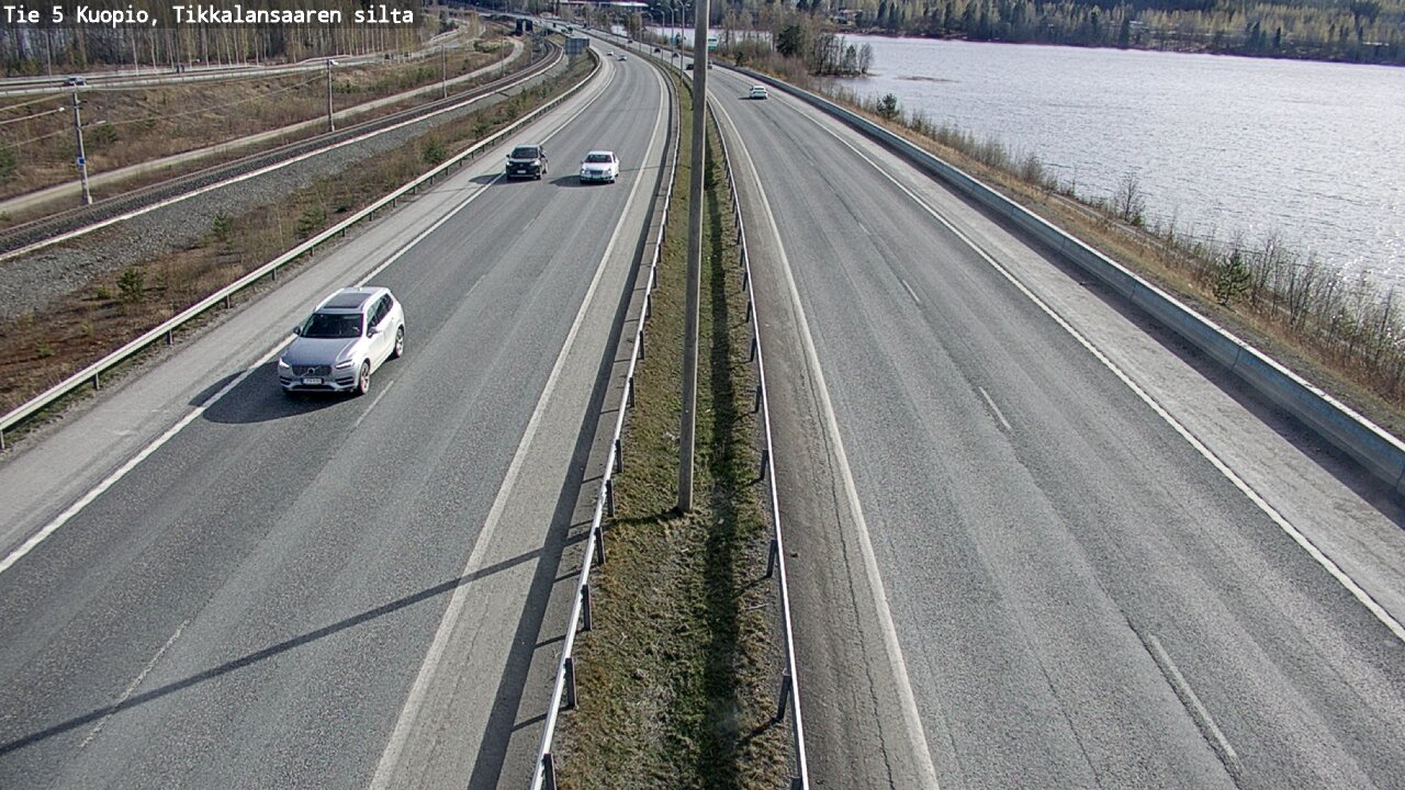 Weather Camera Image Road 5 Kuopio, Tikkalansaari, Kuopio, Pohjois-Savo