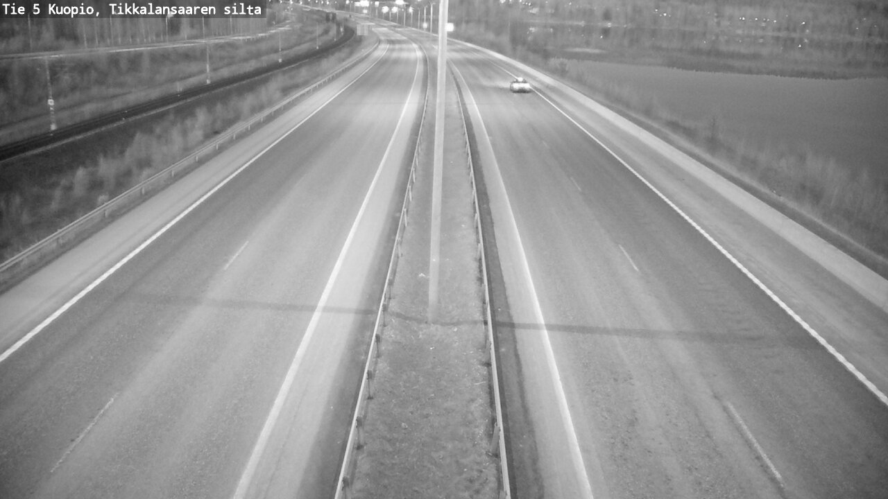 Weather Camera Image Road 5 Kuopio, Tikkalansaari, Kuopio, Pohjois-Savo