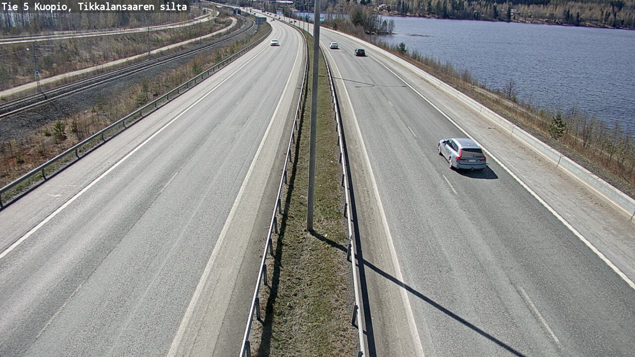Weather Camera Image Road 5 Kuopio, Tikkalansaari, Kuopio, Pohjois-Savo