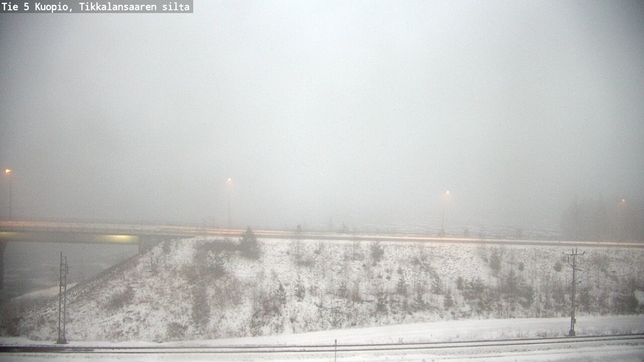 Weather Camera Image Road 5 Kuopio, Tikkalansaari, Kuopio, Pohjois-Savo