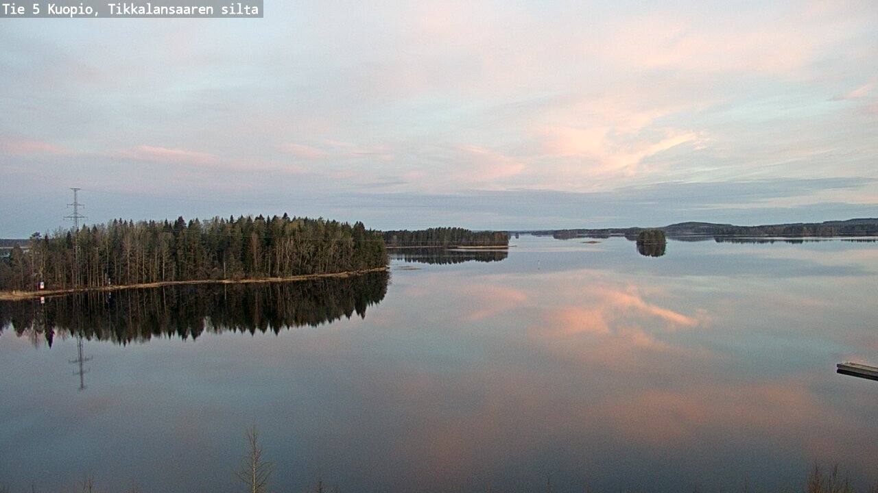 Weather Camera Image Road 5 Kuopio, Tikkalansaari, Kuopio, Pohjois-Savo