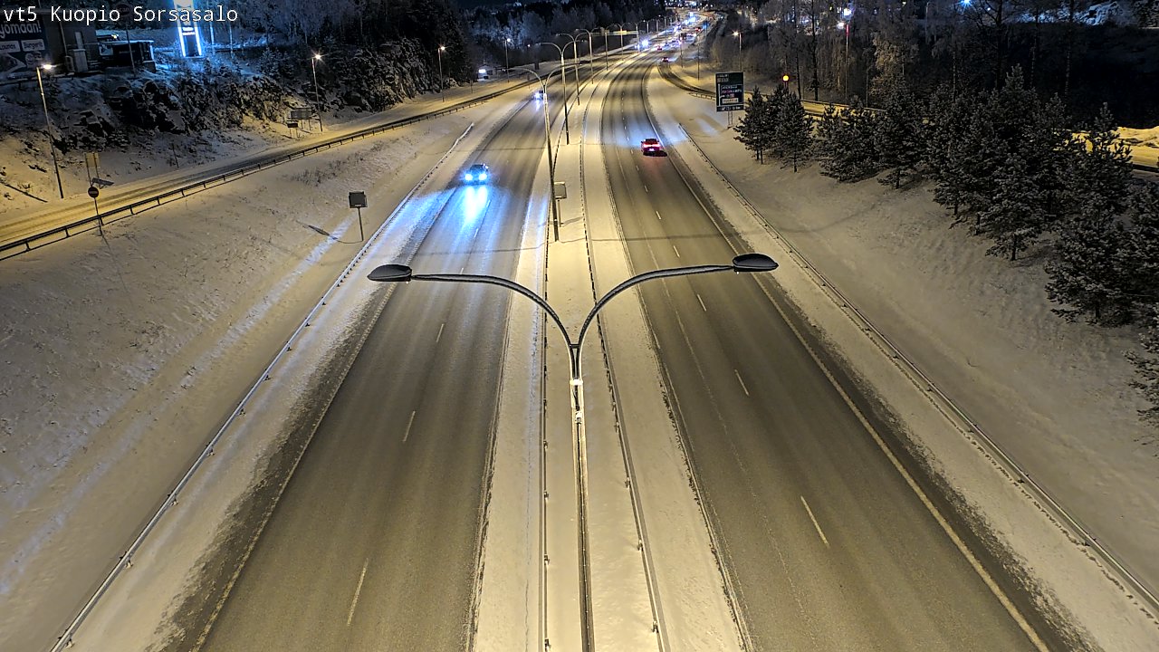 Weather Camera Image Väg 5 Kuopio, Sorsasalo, Kuopio, Pohjois-Savo