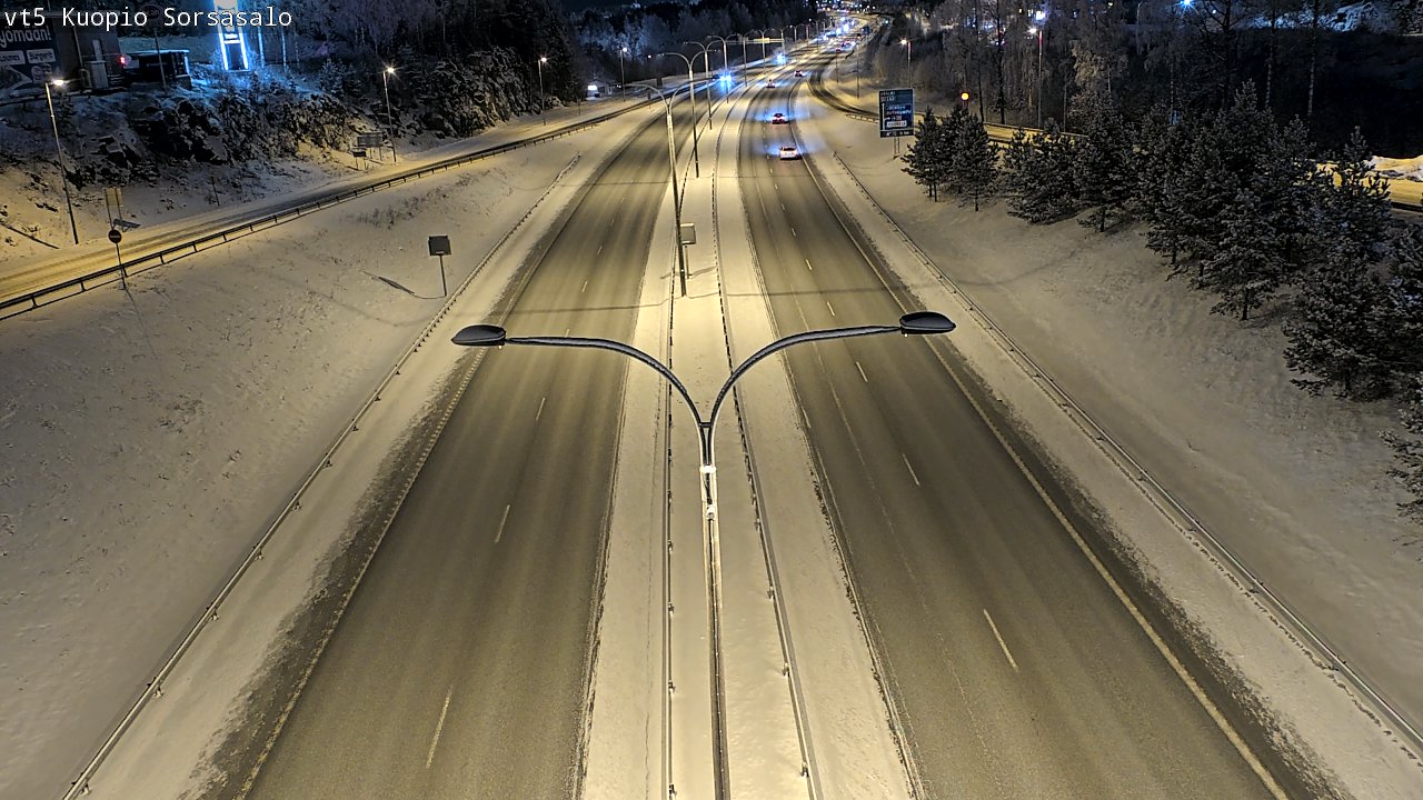 Weather Camera Image Väg 5 Kuopio, Sorsasalo, Kuopio, Pohjois-Savo