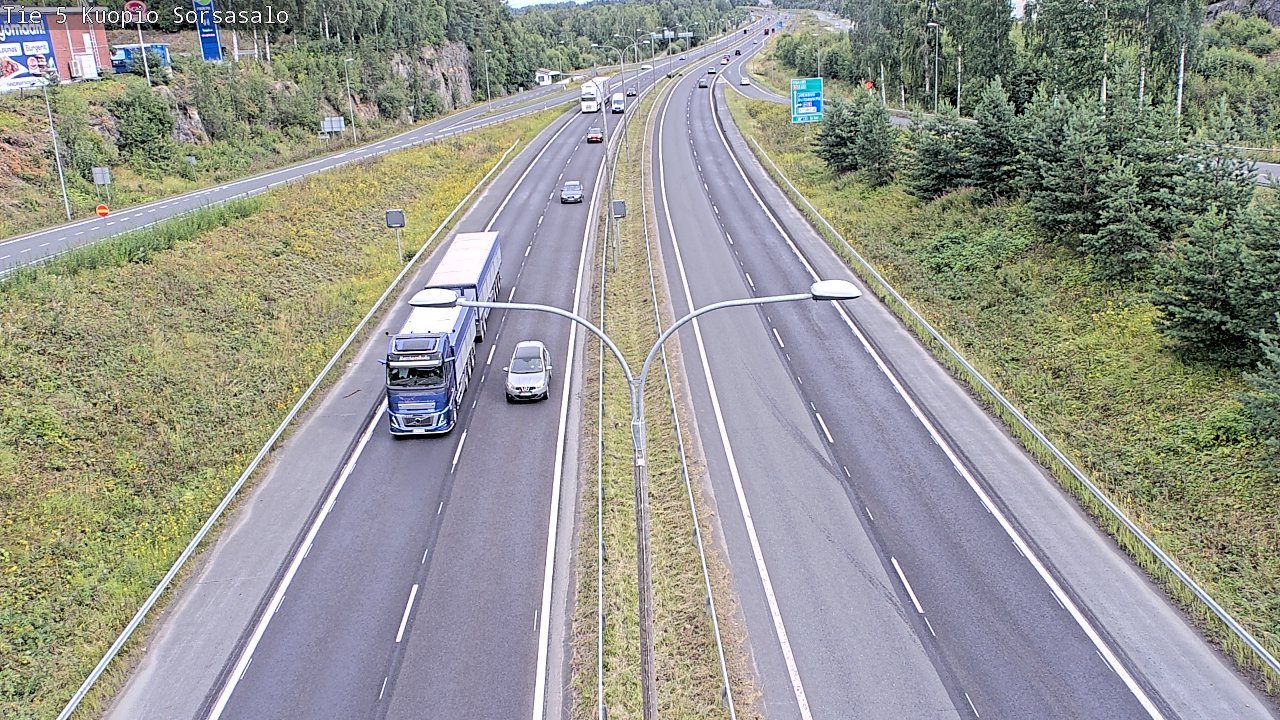Weather Camera Image Road 5 Kuopio, Sorsasalo, Kuopio, Pohjois-Savo