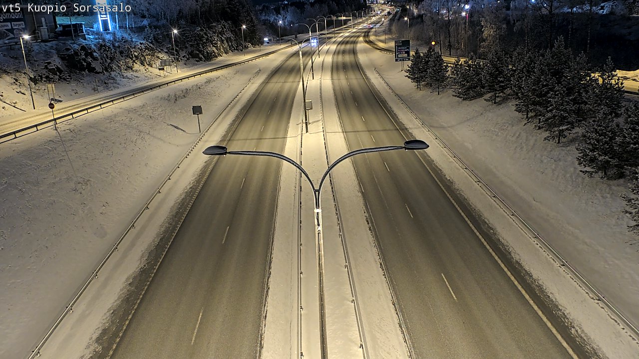 Weather Camera Image Väg 5 Kuopio, Sorsasalo, Kuopio, Pohjois-Savo