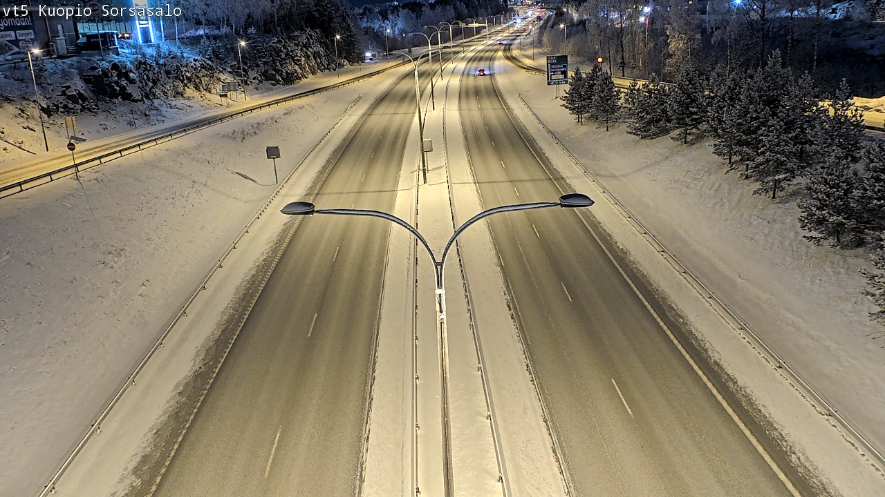 Weather Camera Image Väg 5 Kuopio, Sorsasalo, Kuopio, Pohjois-Savo