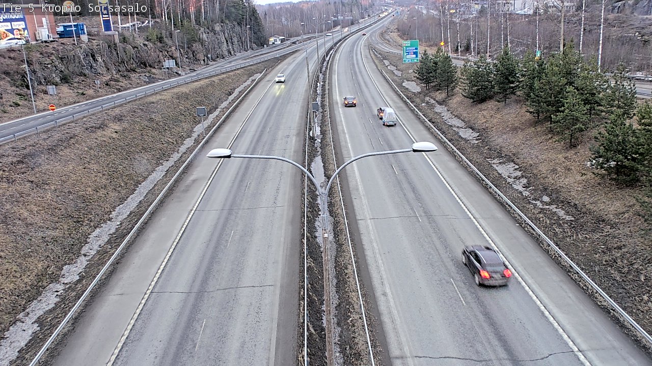 Weather Camera Image Väg 5 Kuopio, Sorsasalo, Kuopio, Pohjois-Savo