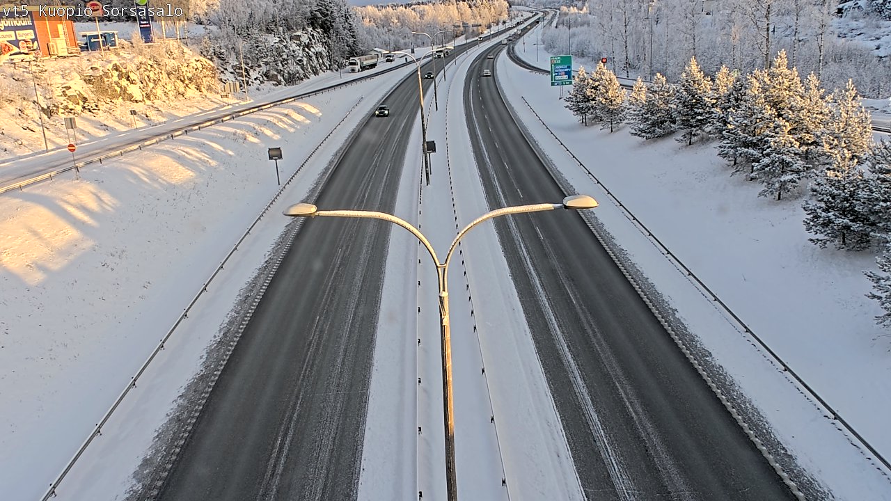 Weather Camera Image Road 5 Kuopio, Sorsasalo, Kuopio, Pohjois-Savo