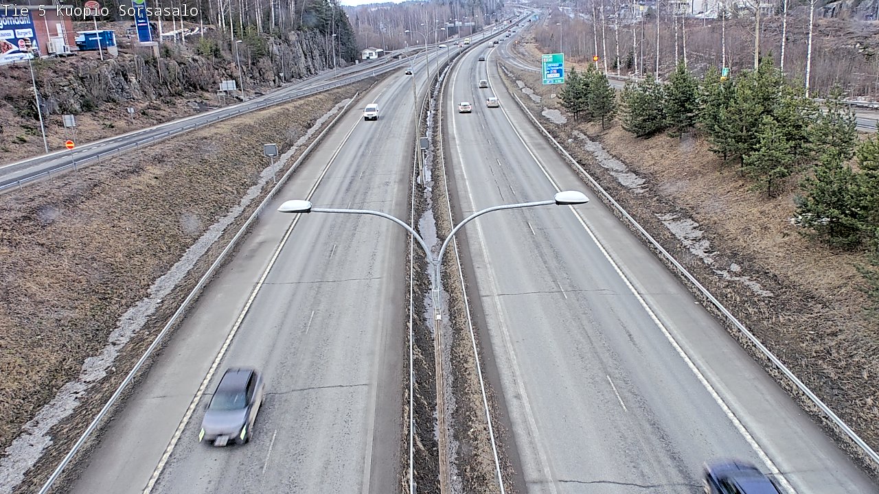 Weather Camera Image Väg 5 Kuopio, Sorsasalo, Kuopio, Pohjois-Savo