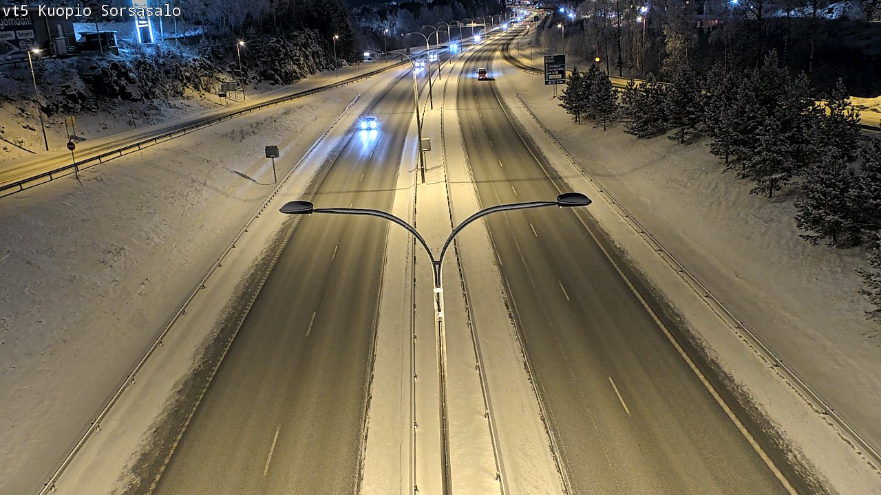 Weather Camera Image Väg 5 Kuopio, Sorsasalo, Kuopio, Pohjois-Savo