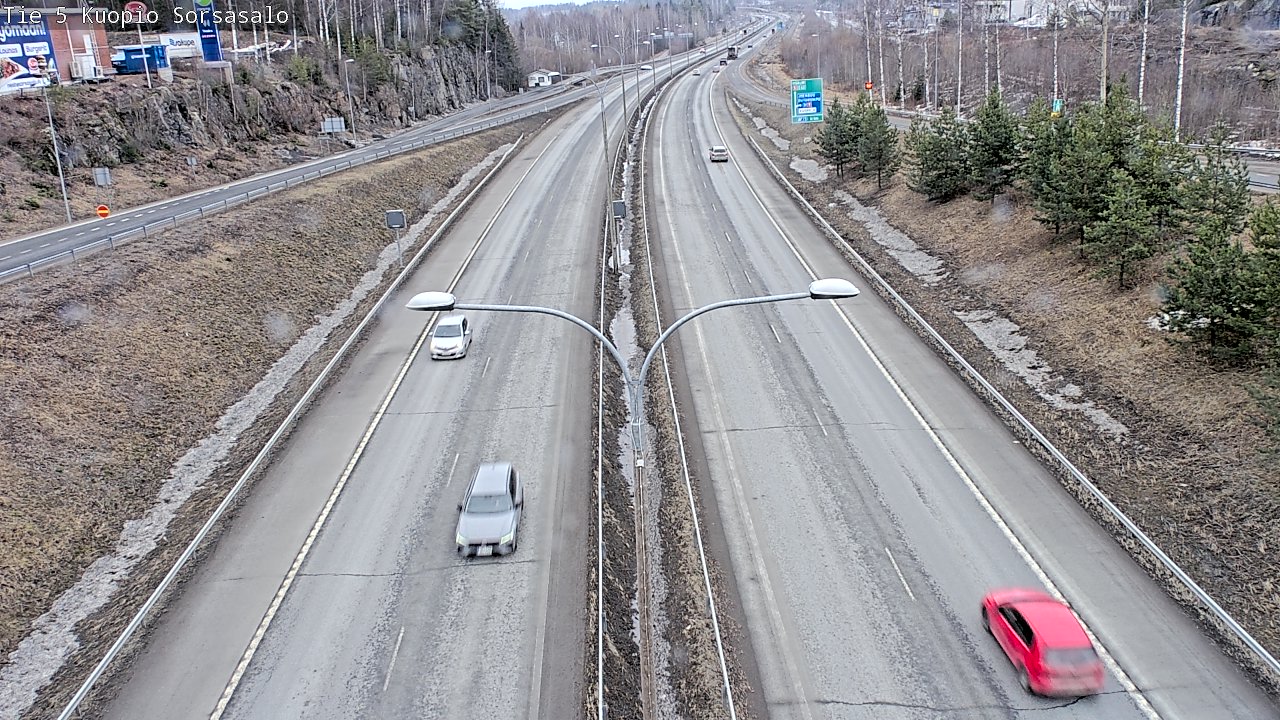 Weather Camera Image Väg 5 Kuopio, Sorsasalo, Kuopio, Pohjois-Savo