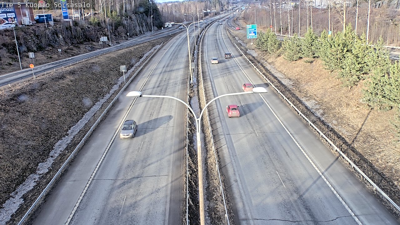 Weather Camera Image Väg 5 Kuopio, Sorsasalo, Kuopio, Pohjois-Savo