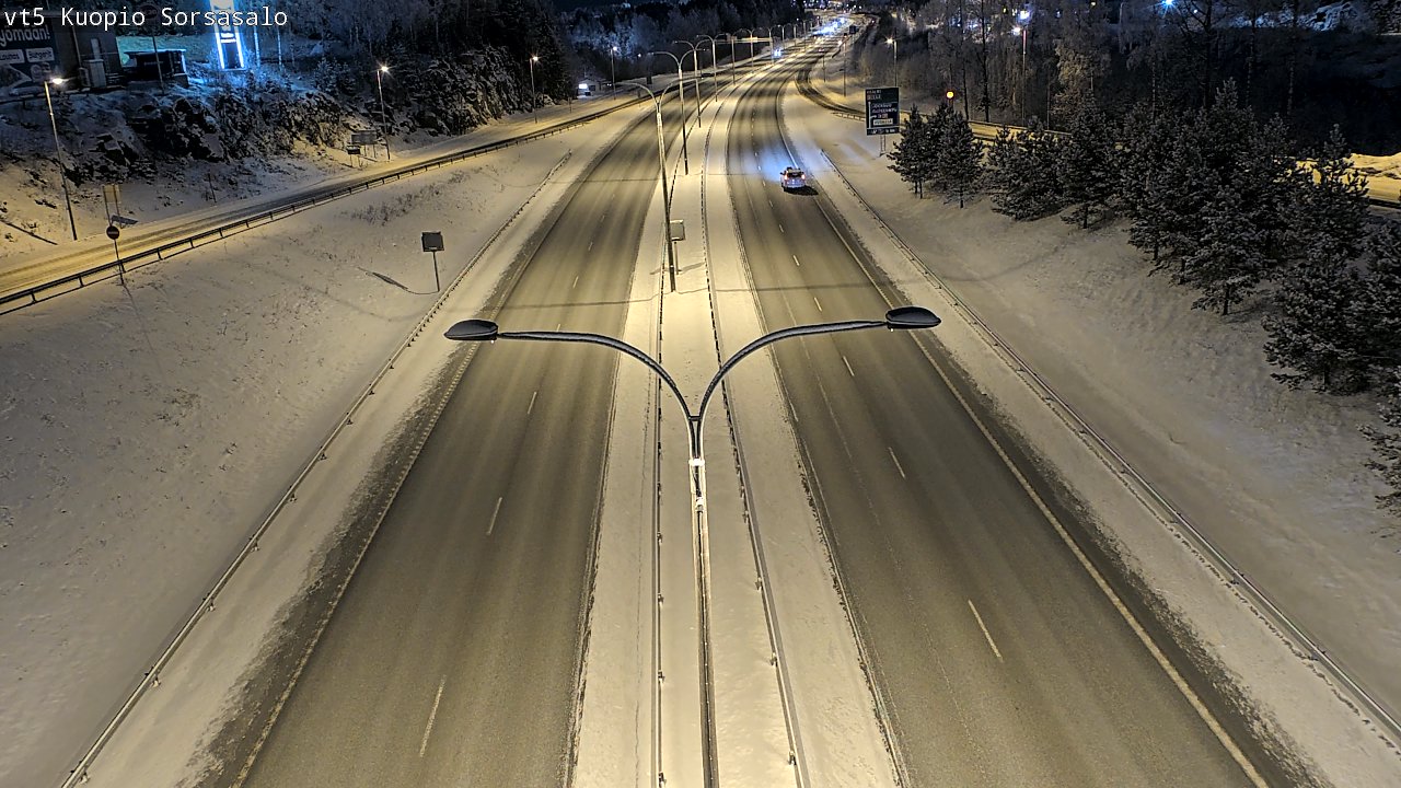 Weather Camera Image Väg 5 Kuopio, Sorsasalo, Kuopio, Pohjois-Savo