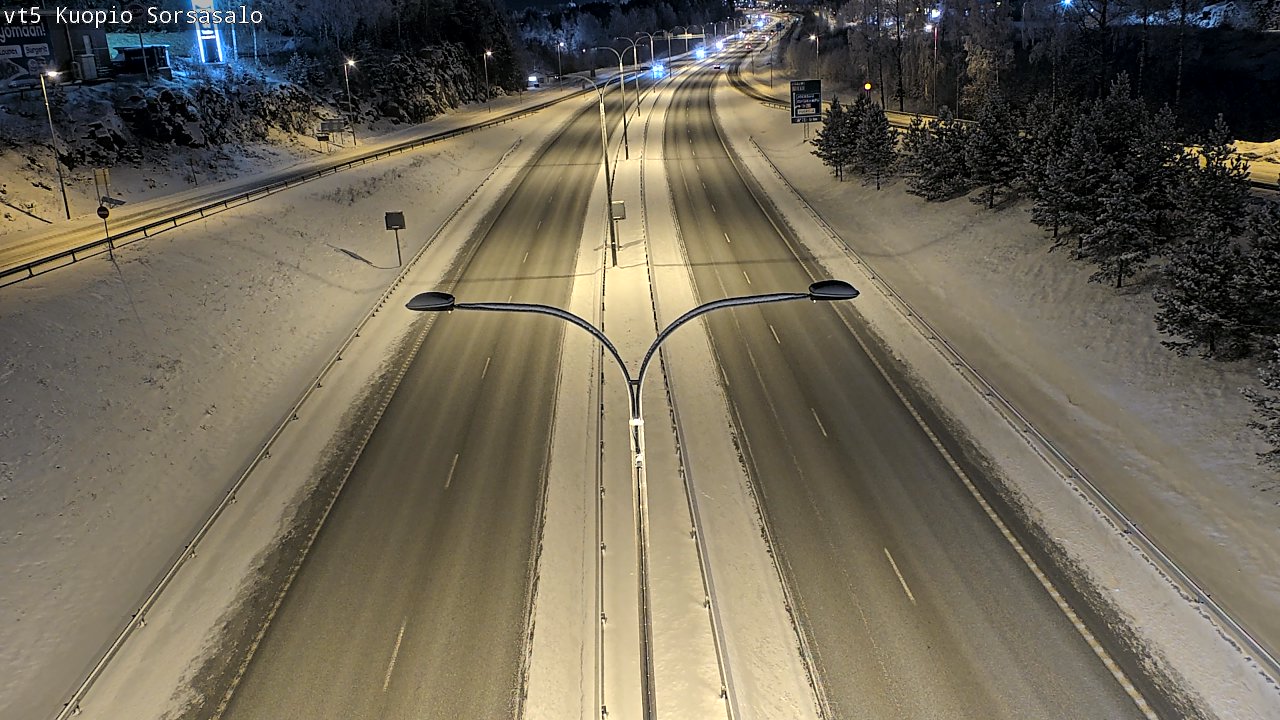 Weather Camera Image Väg 5 Kuopio, Sorsasalo, Kuopio, Pohjois-Savo