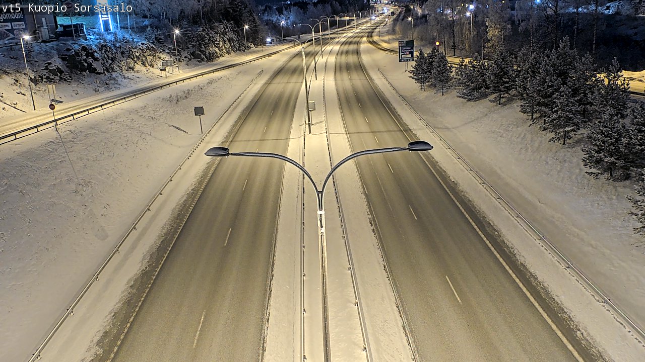Weather Camera Image Väg 5 Kuopio, Sorsasalo, Kuopio, Pohjois-Savo