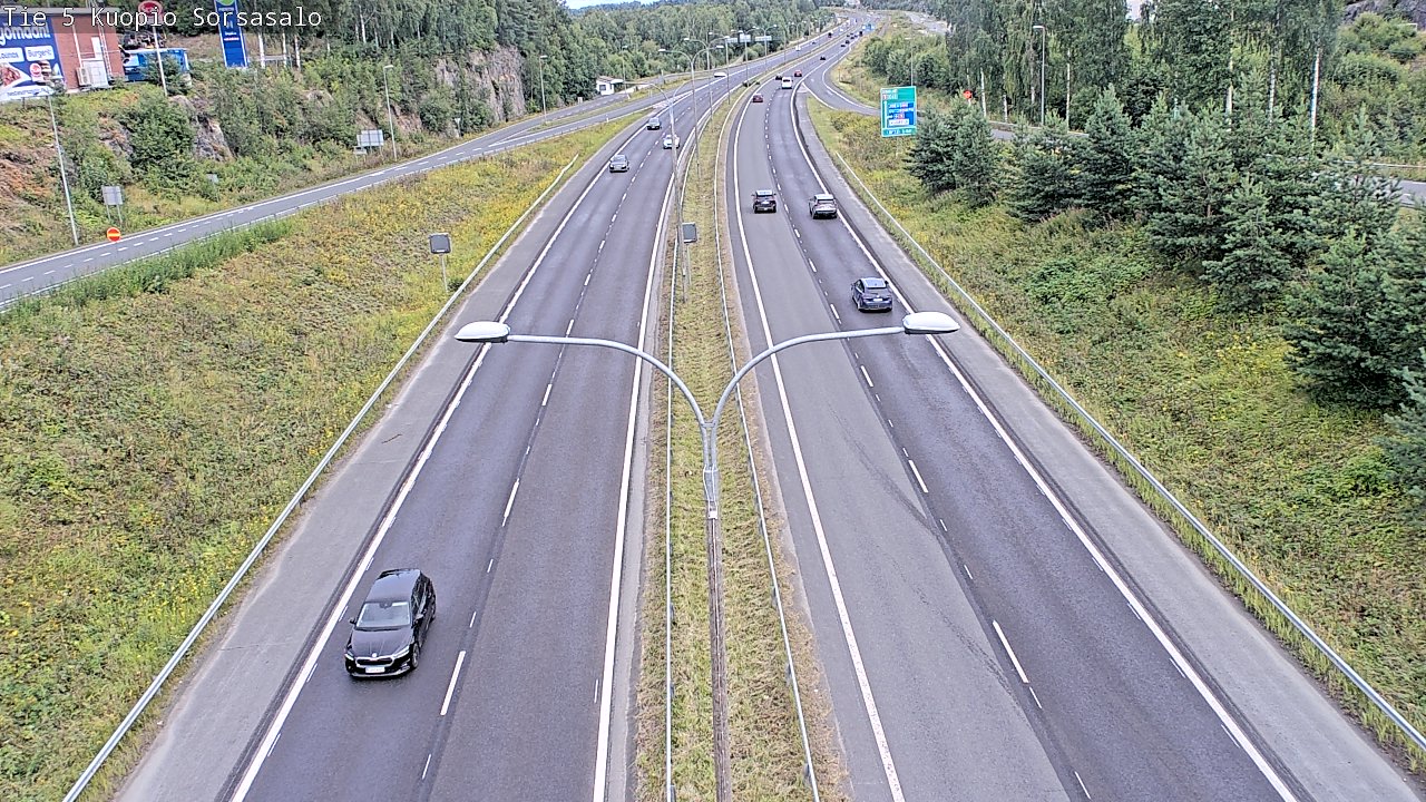 Weather Camera Image Road 5 Kuopio, Sorsasalo, Kuopio, Pohjois-Savo