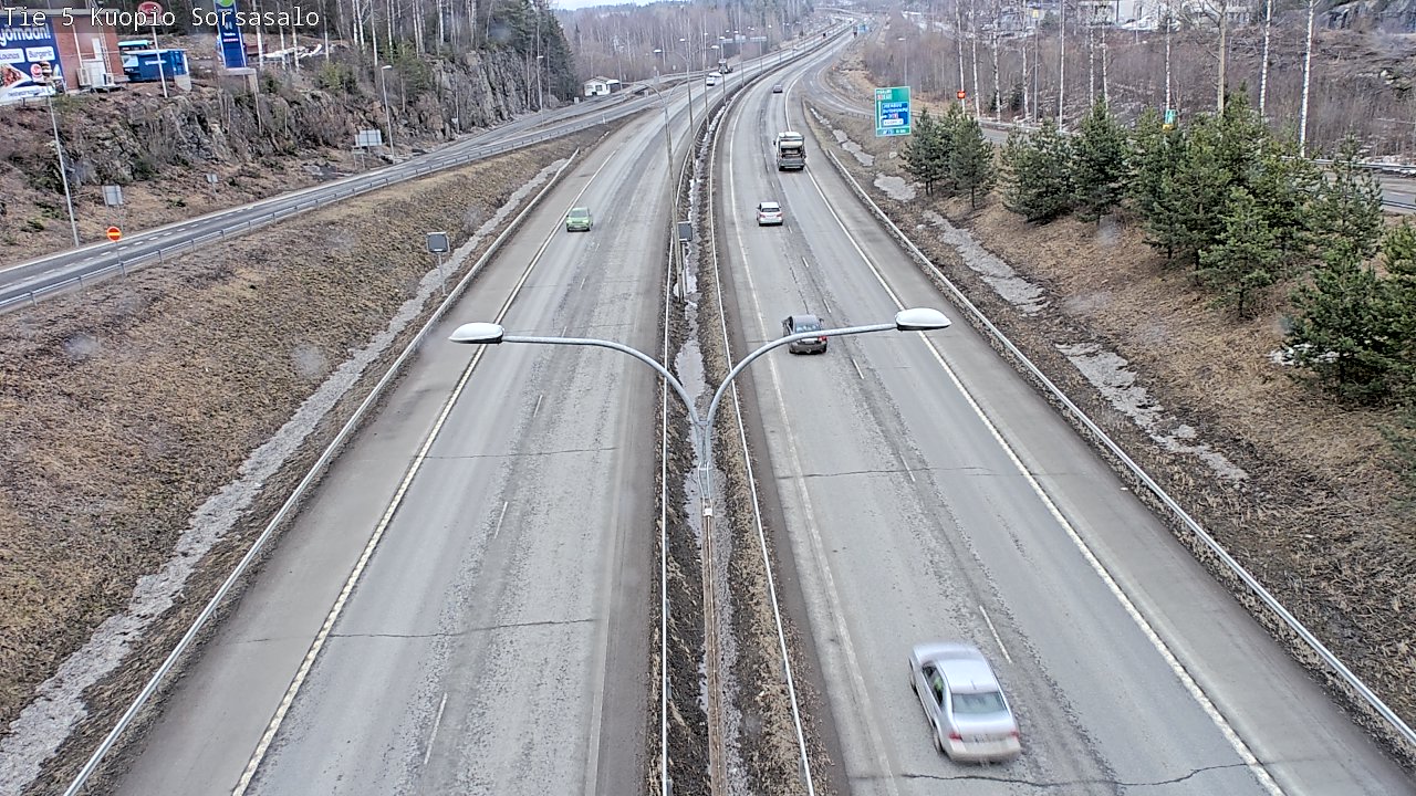 Weather Camera Image Road 5 Kuopio, Sorsasalo, Kuopio, Pohjois-Savo