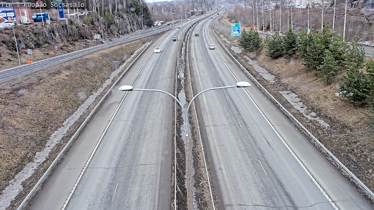 Weather Camera Image Väg 5 Kuopio, Sorsasalo, Kuopio, Pohjois-Savo