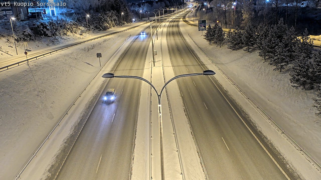 Weather Camera Image Väg 5 Kuopio, Sorsasalo, Kuopio, Pohjois-Savo