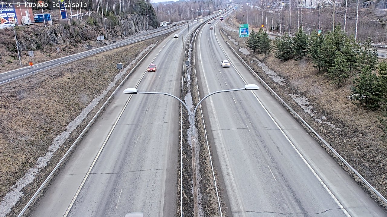Weather Camera Image Väg 5 Kuopio, Sorsasalo, Kuopio, Pohjois-Savo