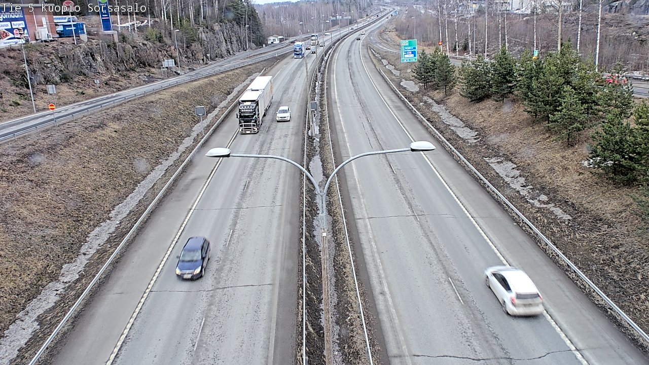 Weather Camera Image Väg 5 Kuopio, Sorsasalo, Kuopio, Pohjois-Savo