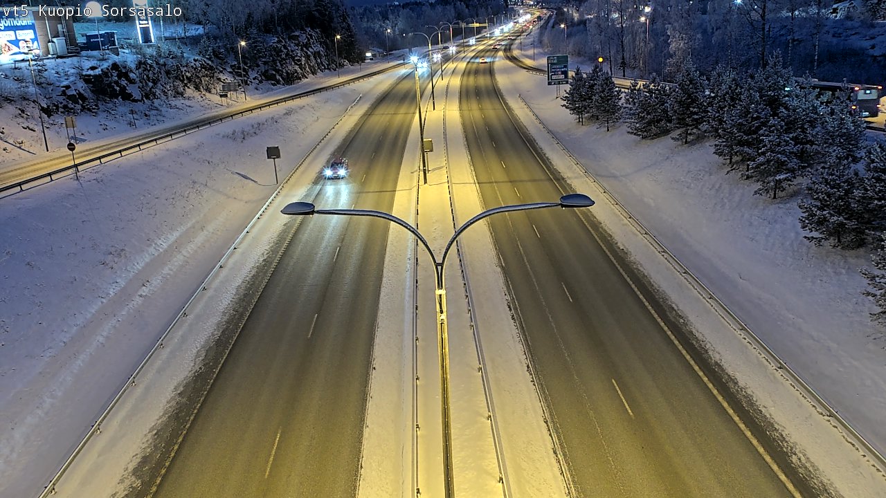 Weather Camera Image Road 5 Kuopio, Sorsasalo, Kuopio, Pohjois-Savo