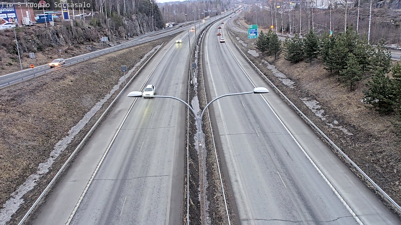 Weather Camera Image Väg 5 Kuopio, Sorsasalo, Kuopio, Pohjois-Savo