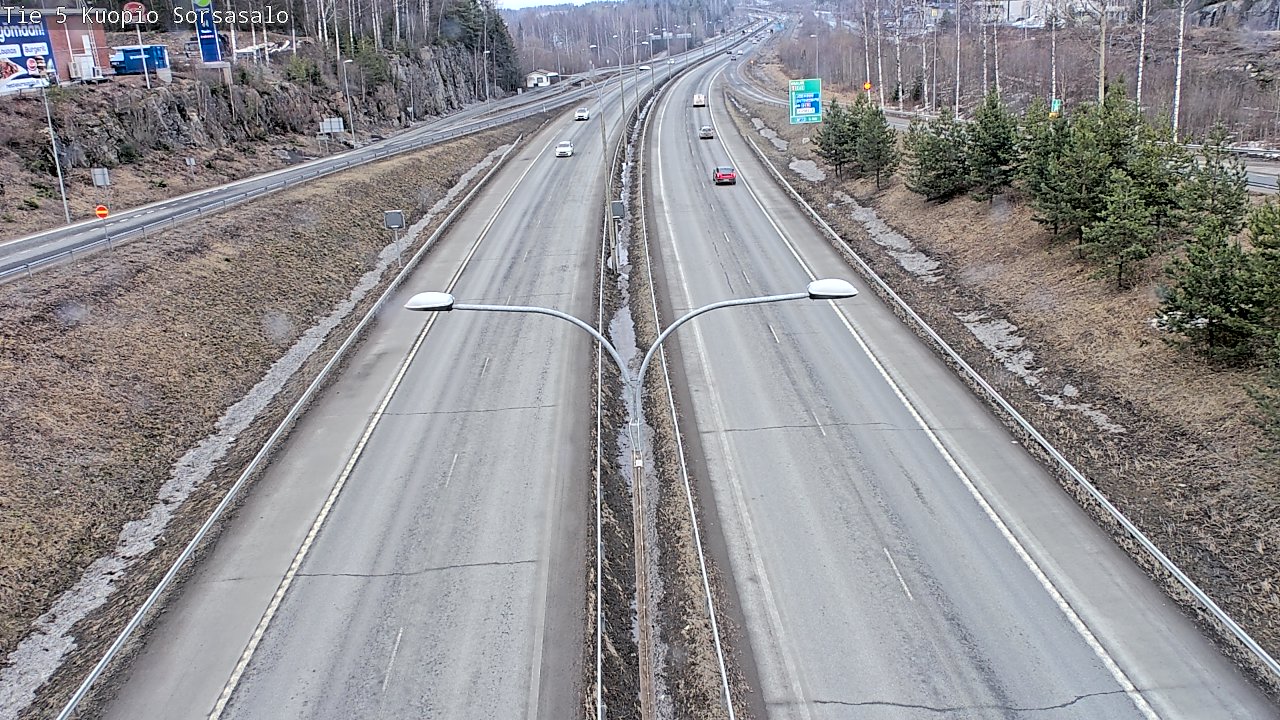 Weather Camera Image Väg 5 Kuopio, Sorsasalo, Kuopio, Pohjois-Savo