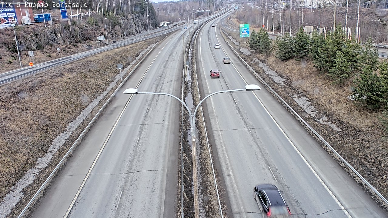Weather Camera Image Väg 5 Kuopio, Sorsasalo, Kuopio, Pohjois-Savo