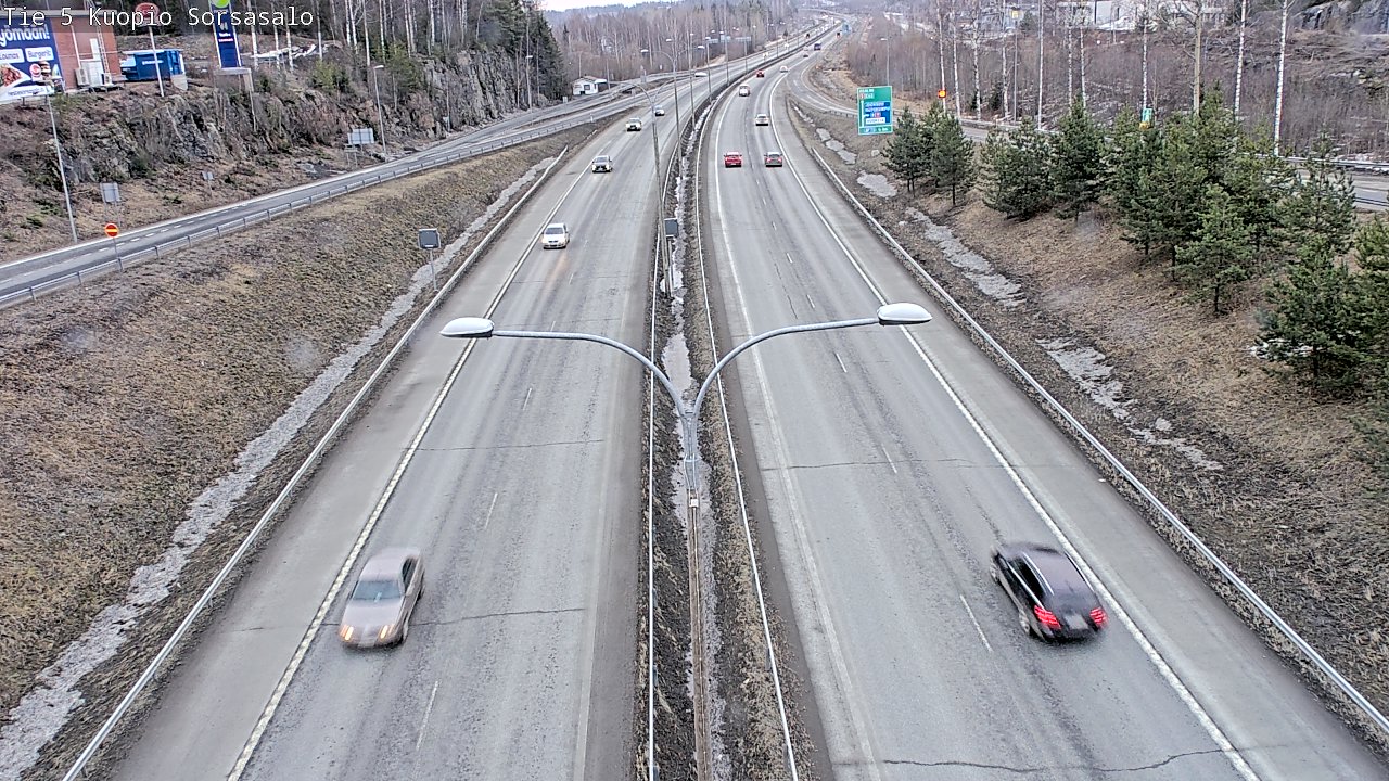 Weather Camera Image Väg 5 Kuopio, Sorsasalo, Kuopio, Pohjois-Savo
