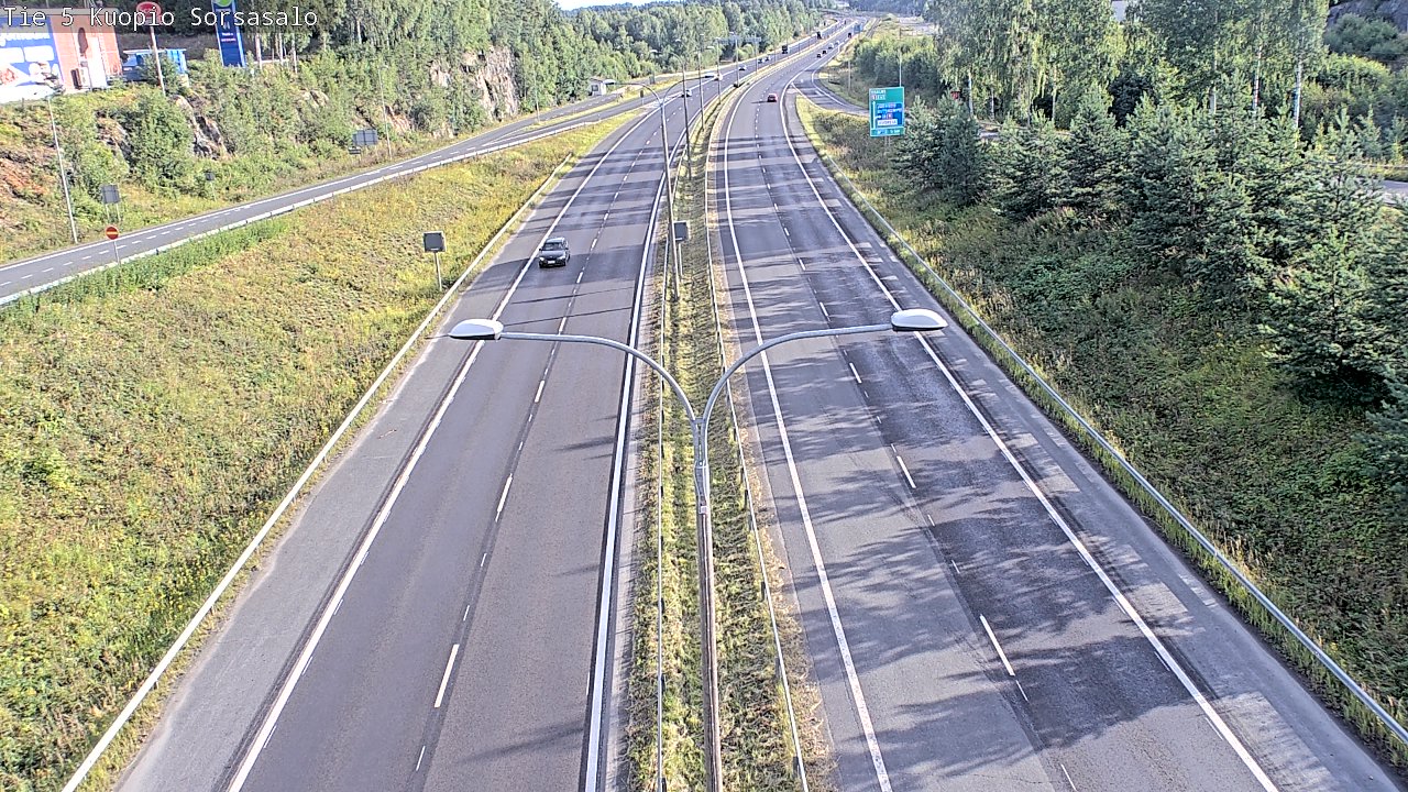 Weather Camera Image Road 5 Kuopio, Sorsasalo, Kuopio, Pohjois-Savo