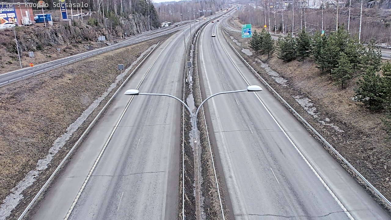 Weather Camera Image Väg 5 Kuopio, Sorsasalo, Kuopio, Pohjois-Savo