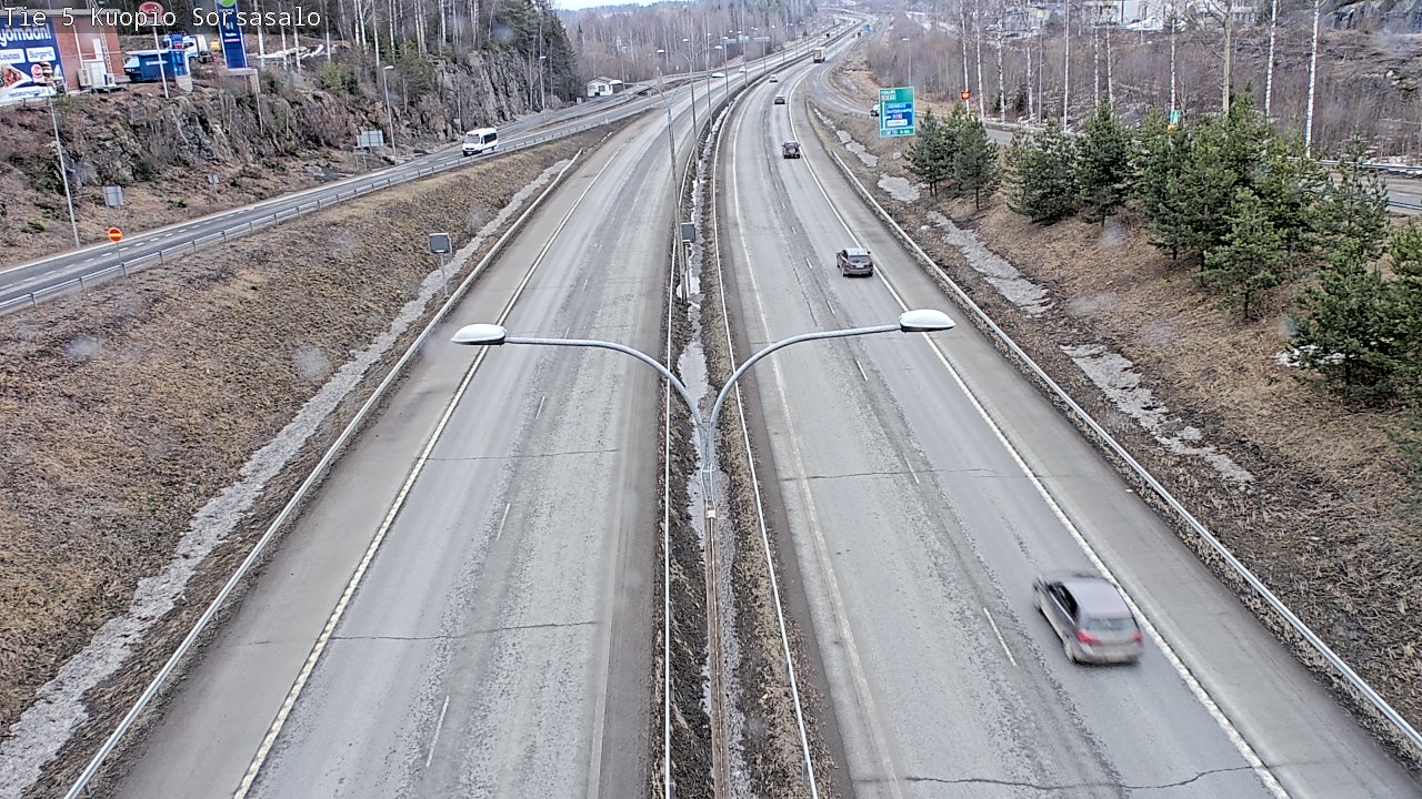 Weather Camera Image Väg 5 Kuopio, Sorsasalo, Kuopio, Pohjois-Savo