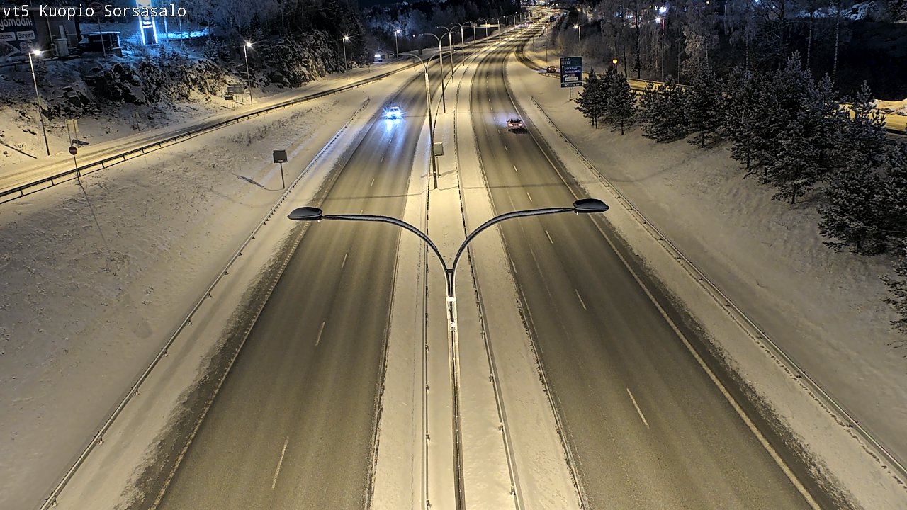 Weather Camera Image Väg 5 Kuopio, Sorsasalo, Kuopio, Pohjois-Savo