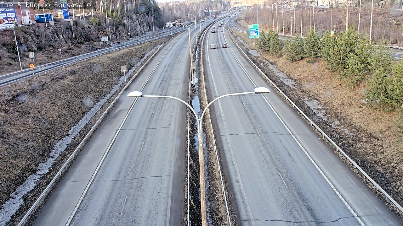 Weather Camera Image Väg 5 Kuopio, Sorsasalo, Kuopio, Pohjois-Savo