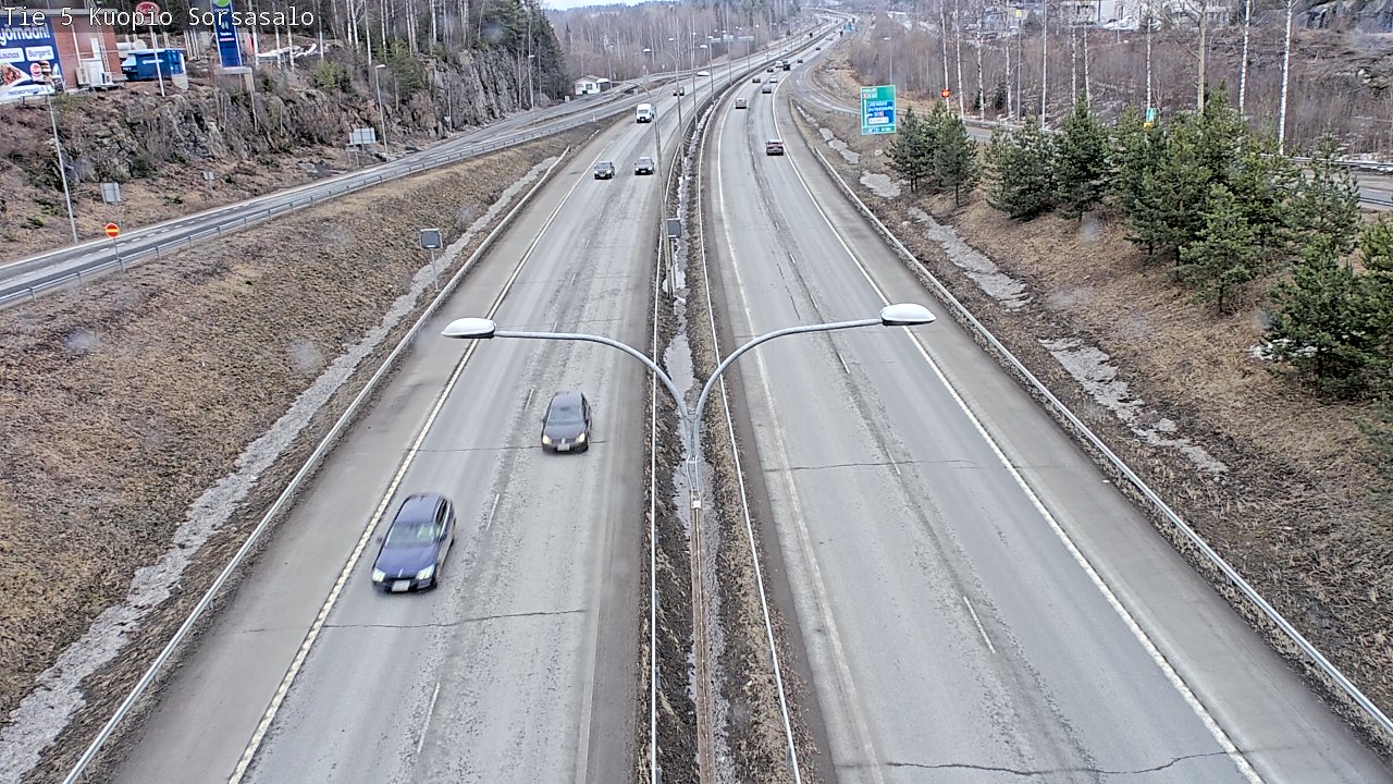 Weather Camera Image Väg 5 Kuopio, Sorsasalo, Kuopio, Pohjois-Savo