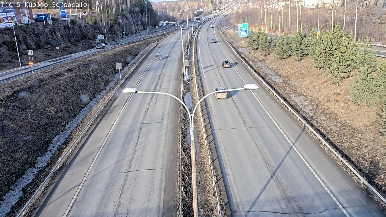Weather Camera Image Väg 5 Kuopio, Sorsasalo, Kuopio, Pohjois-Savo