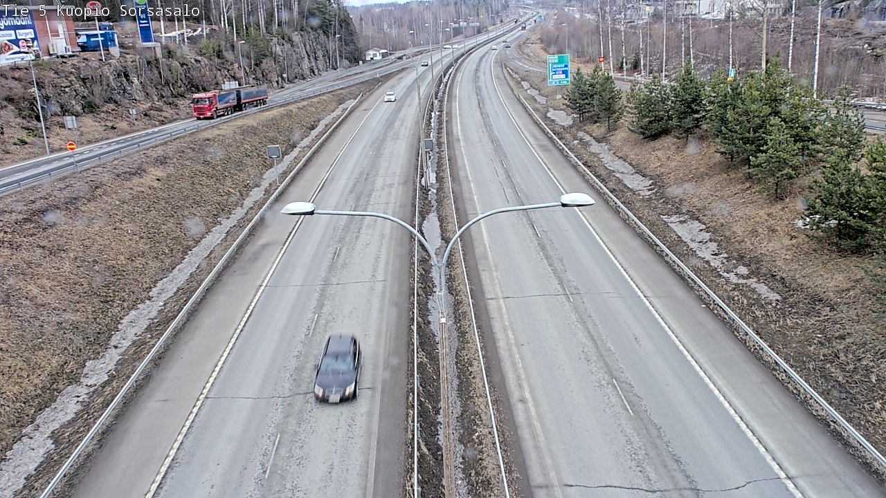 Weather Camera Image Väg 5 Kuopio, Sorsasalo, Kuopio, Pohjois-Savo