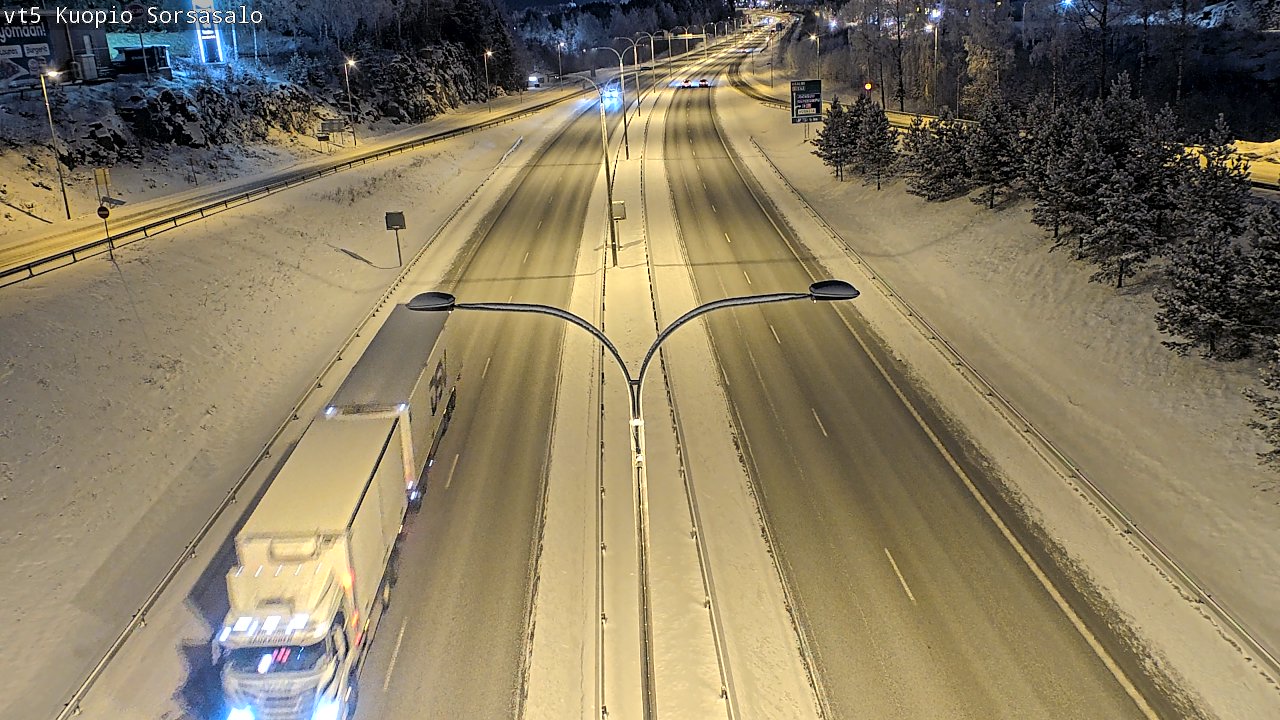 Weather Camera Image Väg 5 Kuopio, Sorsasalo, Kuopio, Pohjois-Savo