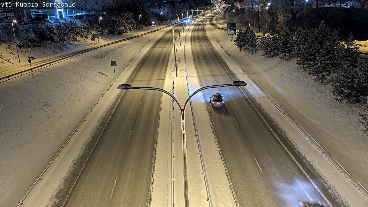 Weather Camera Image Väg 5 Kuopio, Sorsasalo, Kuopio, Pohjois-Savo